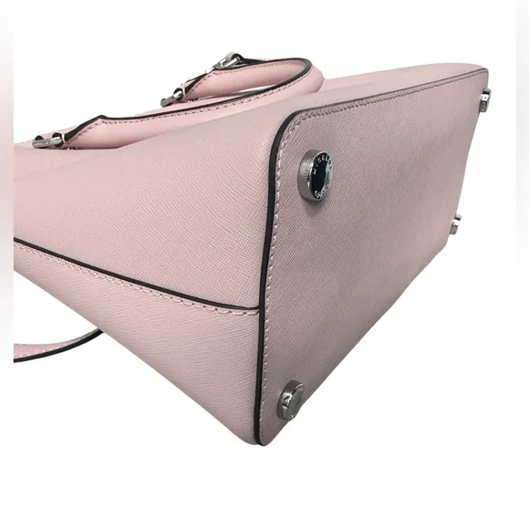 Michael Kors Blush Pink Saffiano Leather Dome Satchel Crossbody Bag - Picture 5 of 17